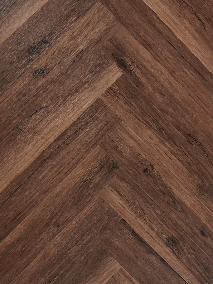 Картинка виниловая плитка SPC ламинат Stepton Weave Дуб Шоколадный 0206